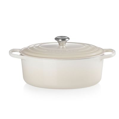 Panela Oval Signature 31 cm Branco Meringue Le Creuset