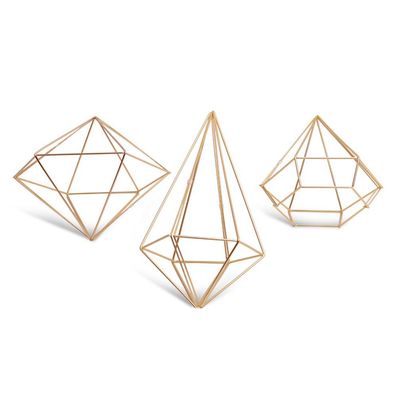 Adorno de Parede Prisma Dourado Umbra