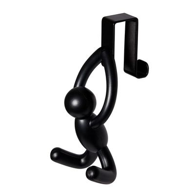 Cabideiro de Porta Armario Buddy Preto com 2 Peças Umbra