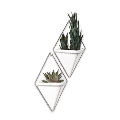 Vaso Trigg de Parede Conjunto com 2 Peças Branco Umbra