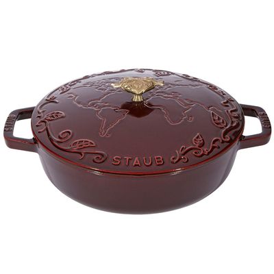 Caçarola Redonda Baixa Chistera Tomorrowland Vermelho Granada 24 cm Staub