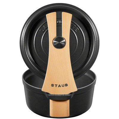 Suporte para Tampa 24 cm Madeira Serve para 24, 26 e 28 cm Staub