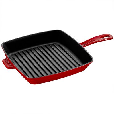 Grelha Quadrada Ferro Fundido 26 x 26 cm Cereja Staub