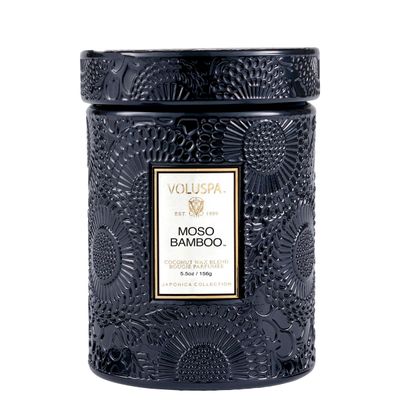 Mini Vela Pote Vidro 50 Horas Relevo Moso Bamboo Voluspa