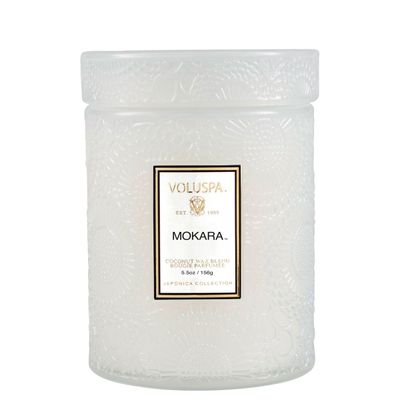 Mini Vela Pote Vidro 50 Horas Relevo Mokara Voluspa