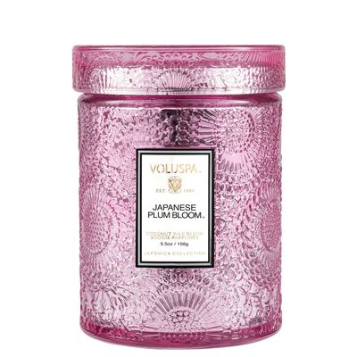 Mini Vela Pote Vidro 50 Horas Relevo Japanese Plum Bloom Voluspa
