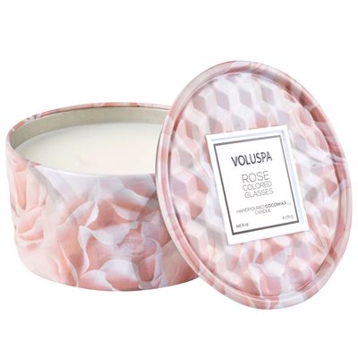 Mini Vela Lata 2 Pavios 25 Horas Rose Colored Glasses Voluspa