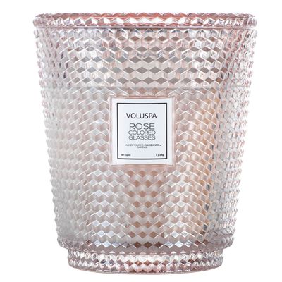 Vela Pote Vidro Pedestal 250 Horas 5 Pavios Rose Colored Glasses Voluspa