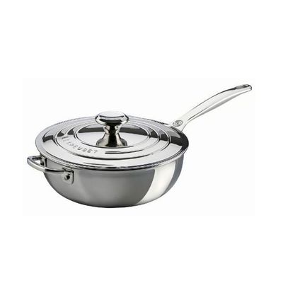 Panela Rasa 3-Ply Aço Inox 24 cm Le Creuset