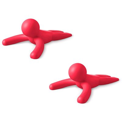 Trava Porta Buddy com 2 Peças Vermelho Umbra