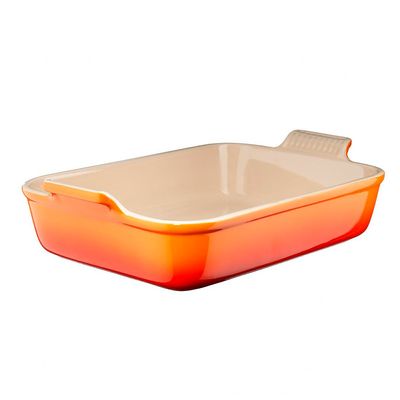 Travessa Retangular 26 cm Laranja Heritage Le Creuset