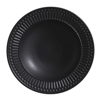 Prato Fundo Gabbro Preto Matte 6 Peças Porto Brasil