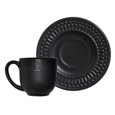 Xícara de Café Gabbro Preto Matte 6 Peças Porto Brasil