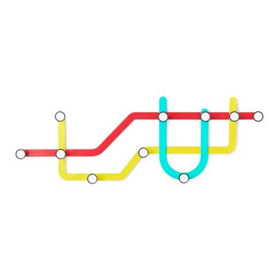 Cabideiro Parede Subway Multi Colorido Umbra