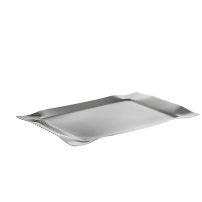Bandeja Fiori Retangular Media Inox Riva