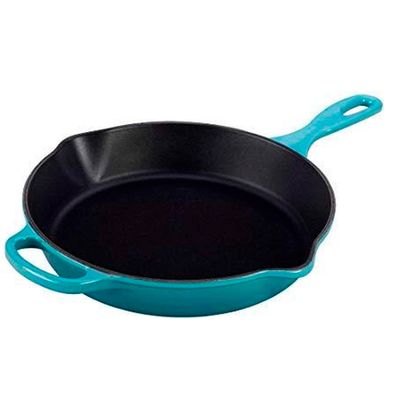 Frigideira Skillet Redonda Funda Signature 26 cm Azul Caribe Le Creuset