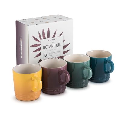 Canecas Espresso Botanique Kit com 4 peças 100 ml Roxo Fig, Amarelo Nectar, Azul Deep Teal e Verde Artichaut Le Creuset