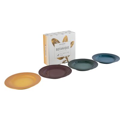 Prato de Aperitivo Botanique Kit com 4 peças 17 cm Roxo Fig, Amarelo Nectar, Azul Deep Teal e Verde Artichaut Le Creuset