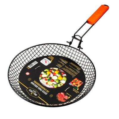Cesto Baixo Grill com Cabo Preto Prana