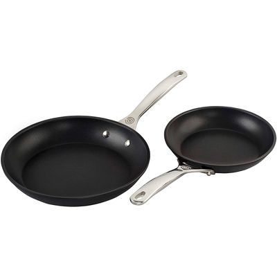 Conjunto 2 Frigideiras Rasa Non Stick Alumínio e Aço Inox 20 e 26 cm Preto Le Creuset