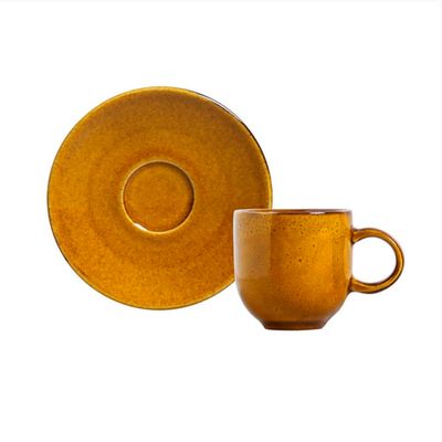 Xícara de Café Coup Stoneware Âmbar 6 Peças Porto Brasil