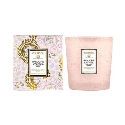 Vela Copo Vidro Classico Panjore Lychee 60 Horas Voluspa