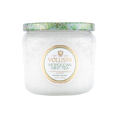 Vela Pote Vidro Moroccan Mint Tea 35 Horas Voluspa
