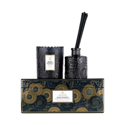 Kit Vela Copo Moso Bamboo 45 Horas Voluspa