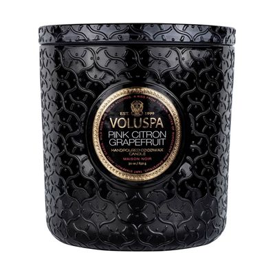 Vela Pote Vidro Luxe Pink Citron Grapefruit 80 Horas Voluspa