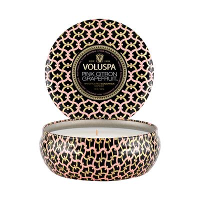 Vela Lata 3 Pavios Pink Citron Grapefruit 60 Horas Voluspa