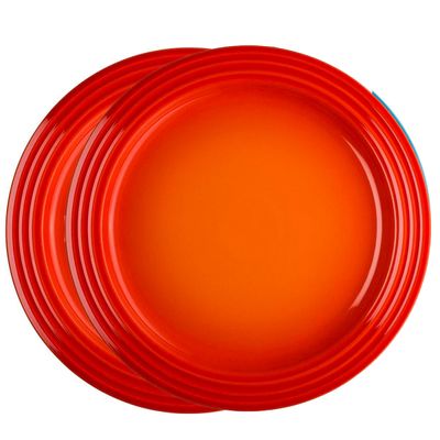 Prato Redondo Raso 2 Peças 17 cm Vermelho Le Creuset