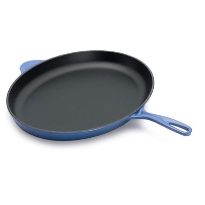 Frigideira Skillet Oval Tradition 40 cm Azul Marseille Le Creuset