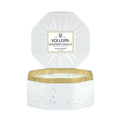 Vela Lata Octogonal 3 Pavios Bourbon Vanille 50 Horas Voluspa