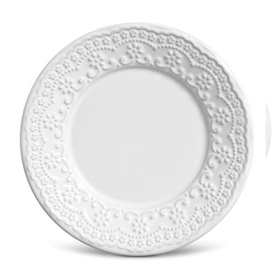 Prato Sobremesa Madeleine Branco 6 Peças Porto Brasil