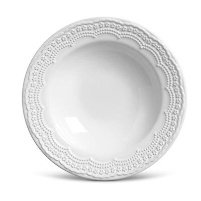 Prato Fundo Madeleine Branco 6 Peças Porto Brasil