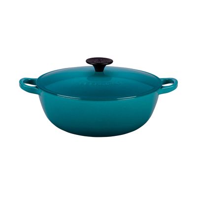 Panela Marmita Gourmet Tradicional 24 cm Azul Caribe Le Creuset