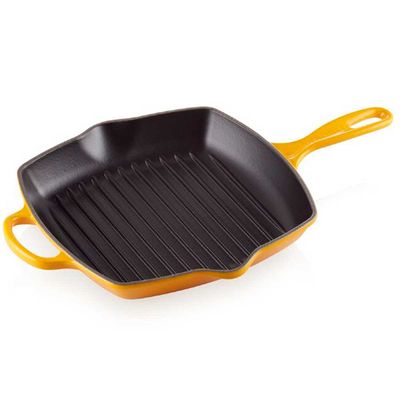 Grelha Quadrada Signature 26 cm Amarelo Nectar Le Creuset