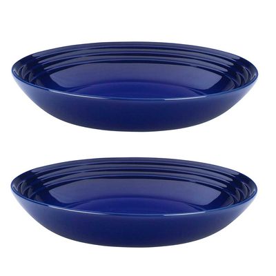 Prato Fundo 2 Peças 22 cm Azul Indigo Le Creuset