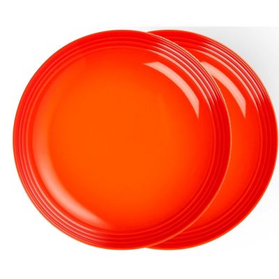 Prato Redondo Raso 2 Peças 27 cm Laranja Le Creuset