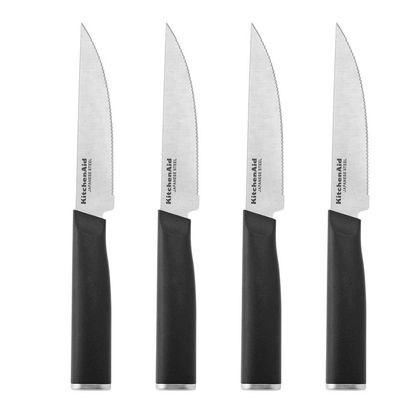 Facas para Steak 4 Peças Preto Kitchenaid