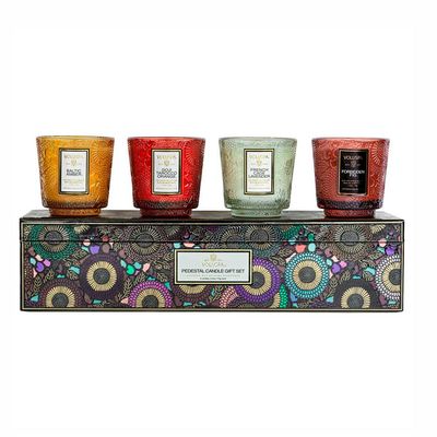 Kit Japonica 4 Velas Copo Mini Pedestal Best Sellers 25 Horas Voluspa