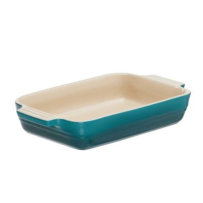Travessa Retangular Classic 25 cm Azul Deep Teal Le Creuset