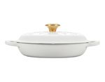 Cacarola-Buffet-Signature-26-cm-Flocos-de-Neve-Branco-Le-Creuset-Lateral