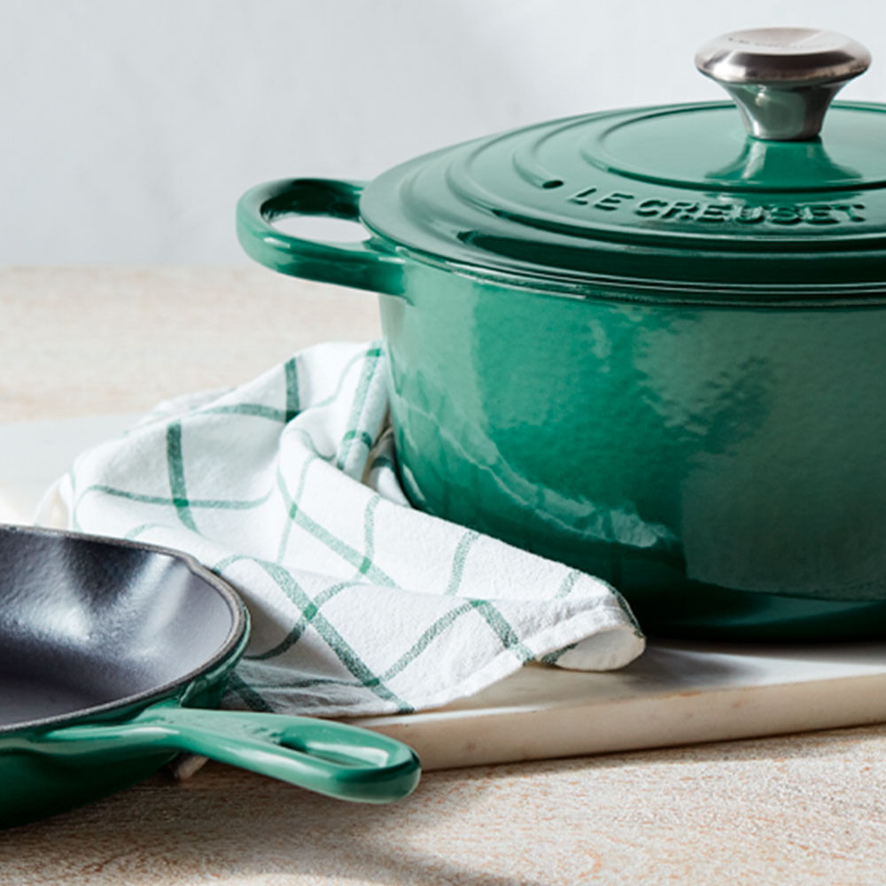 Le Creuset | panela oval signature 31 cm verde artichaut le creuset
