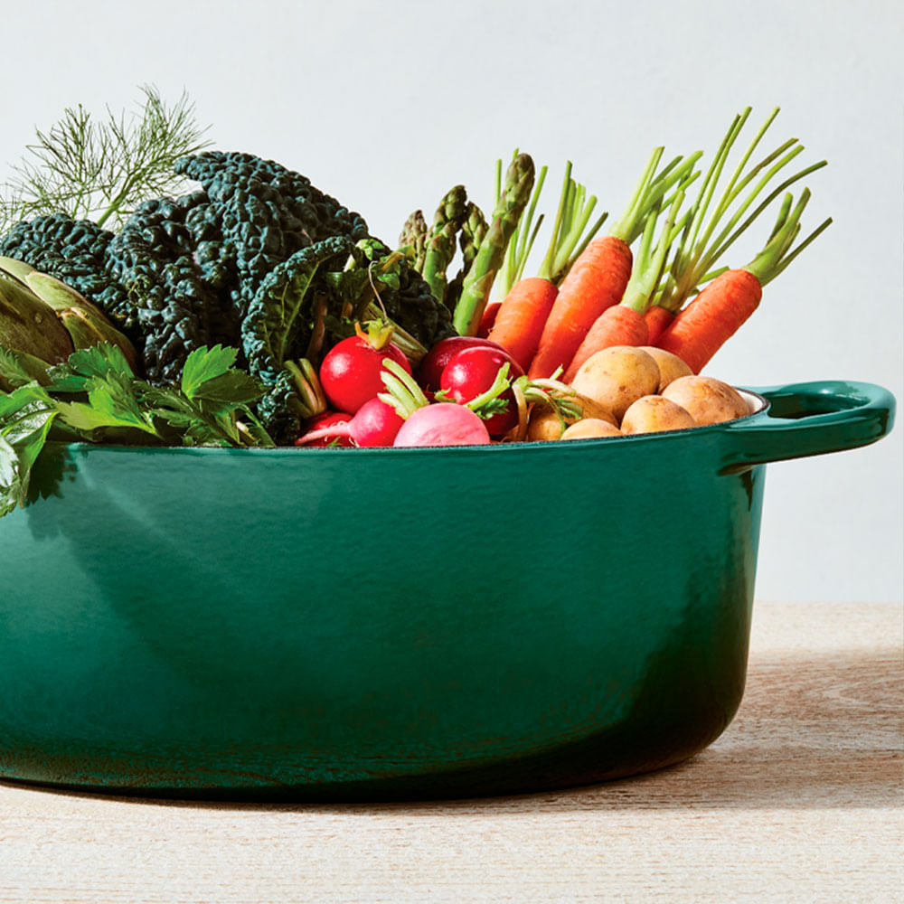 Le Creuset | panela oval signature 31 cm verde artichaut le creuset