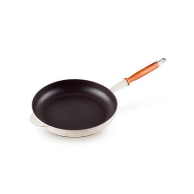 Frigideira com Cabo de Madeira 24 cm Branco Meringue Le Creuset