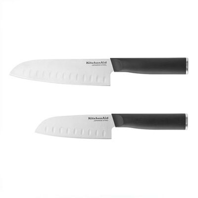 Facas Santoku 2 Peças Preto Kitchenaid