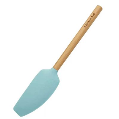 Espátula Batedora de Madeira Azul Aqua Sky Kitchenaid