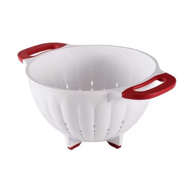 Escorredor 4,4 Litros com Alça Branco e Vermelho Kitchenaid