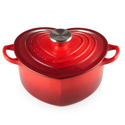 Panela Coração com Pegador de Aço Inox Signature Vermelho Le Creuset